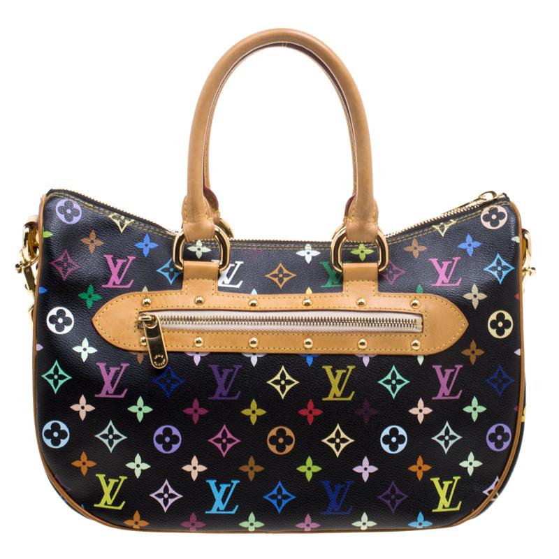 It is every woman's dream to own a Louis Vuitton handbag as appealing as this one. Crafted from their signature multicolor monogram canvas, this bag features two top handles, a removable shoulder strap, and gold-tone hardware. While the front flap