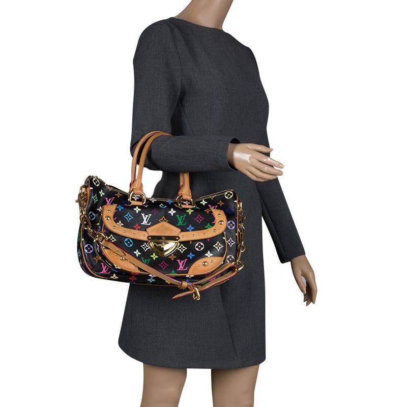 Louis Vuitton Black Multicolor Monogram Canvas Rita Bag In Good Condition In Dubai, Al Qouz 2