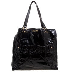 Miu Miu Black Patent Leather Tote