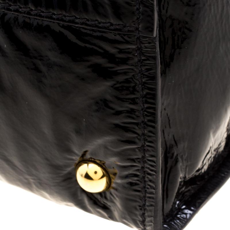 Miu Miu Black Patent Leather Tote 9