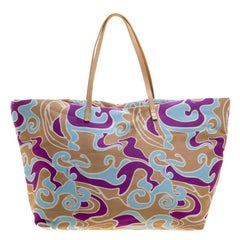 Fendi Multicolor Printed Fabric Roll Tote