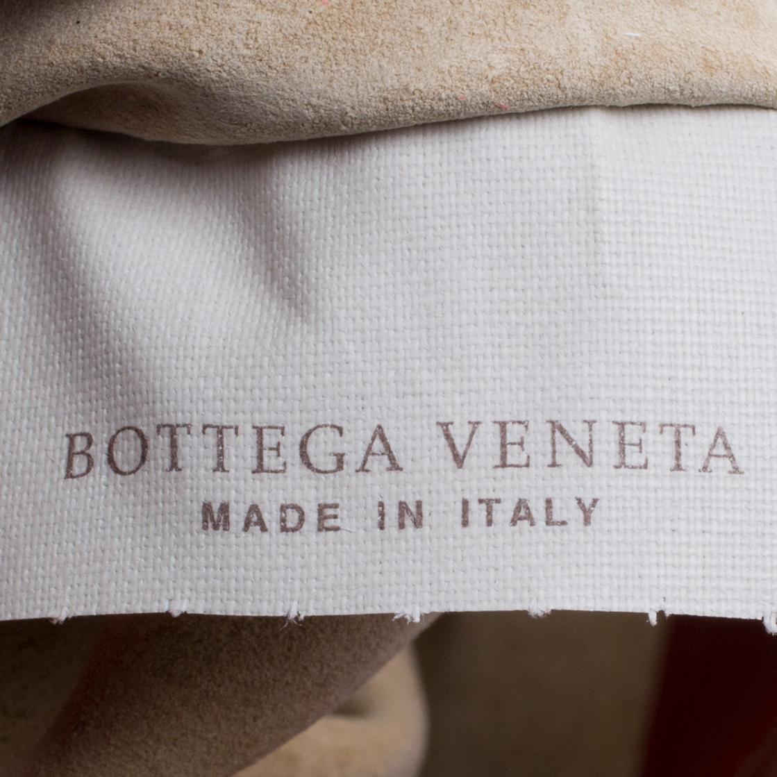 Women's Bottega Veneta Metallic Red Liquid Stripe Intrecciato Leather Oversized Tote