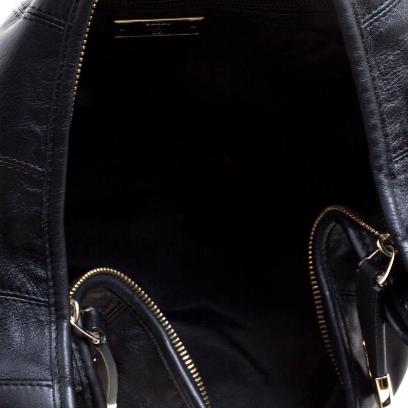 Bally Black Pleated Leather Multi Zip Hobo 2