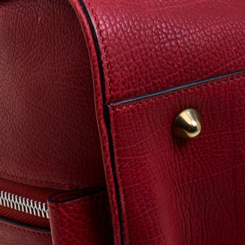 Chloé Red Leather Aurore Satchel 1