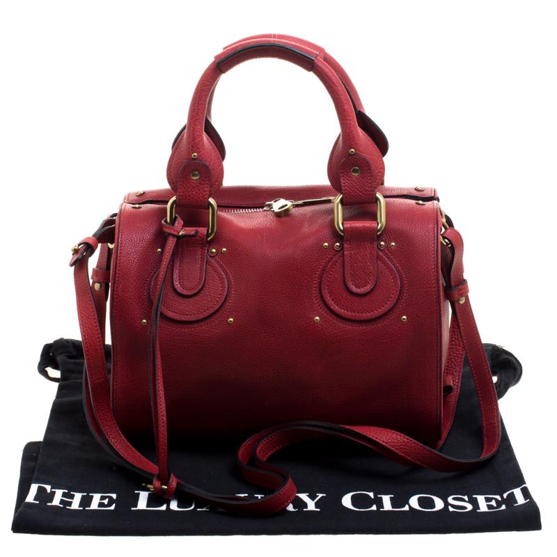 Chloé Red Leather Aurore Satchel 2