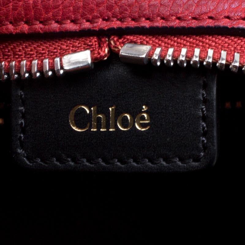 Chloé Red Leather Aurore Satchel 5