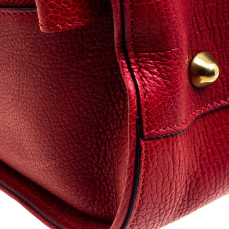 Women's Chloé Red Leather Aurore Satchel