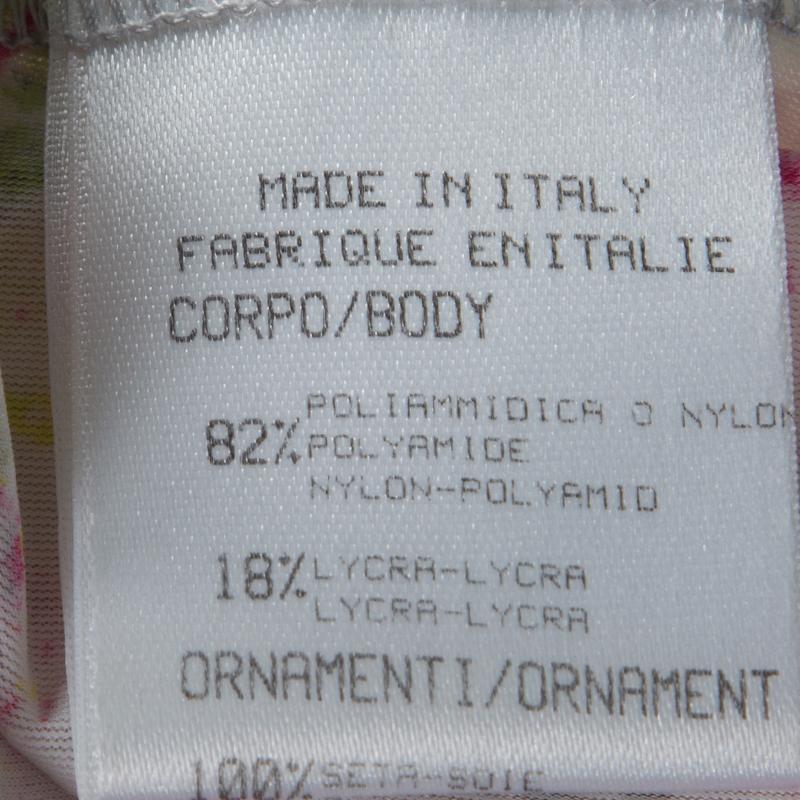 Roberto Cavalli Multicolor Printed Denim Jacket, Crop Top and Maxi Skirt Set S 6