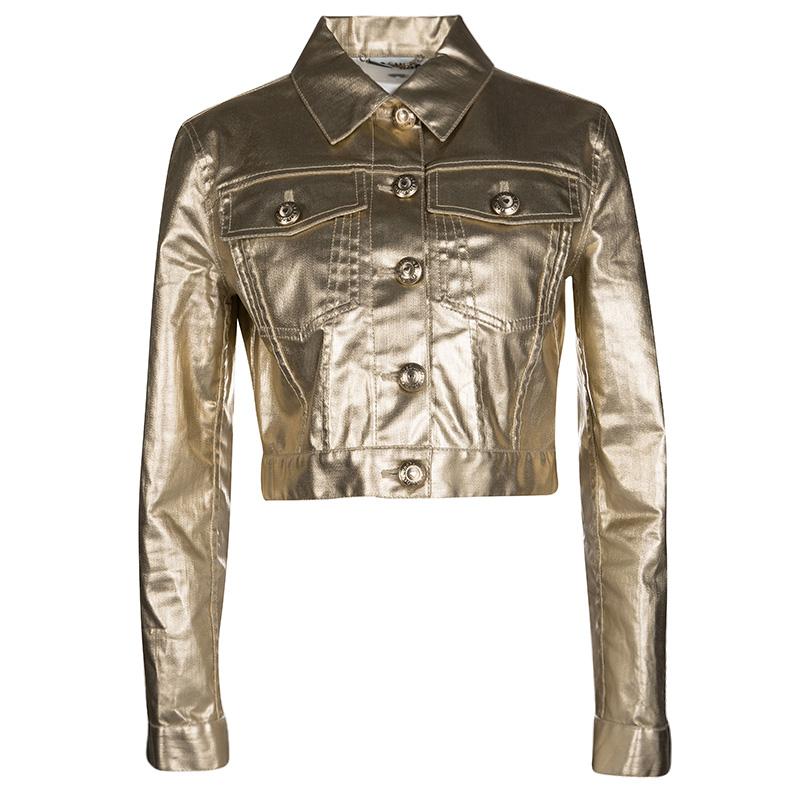 Moschino Gold Long Sleeve Jacket S