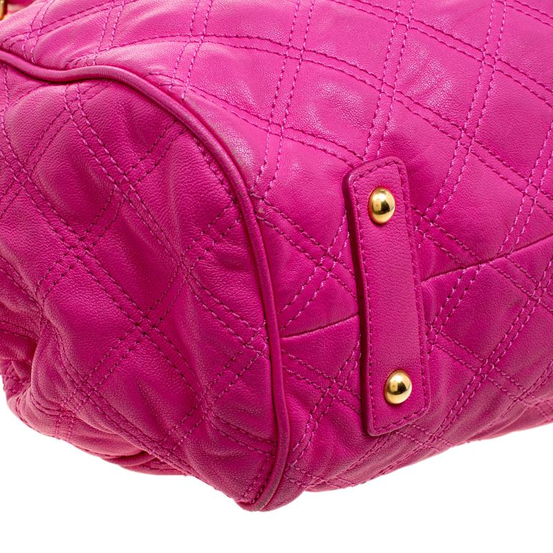 Marc Jacobs Pink Quilted Leather Stam Satchel 2