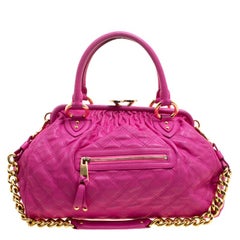 Marc Jacobs Pink Quilted Leather Stam Satchel