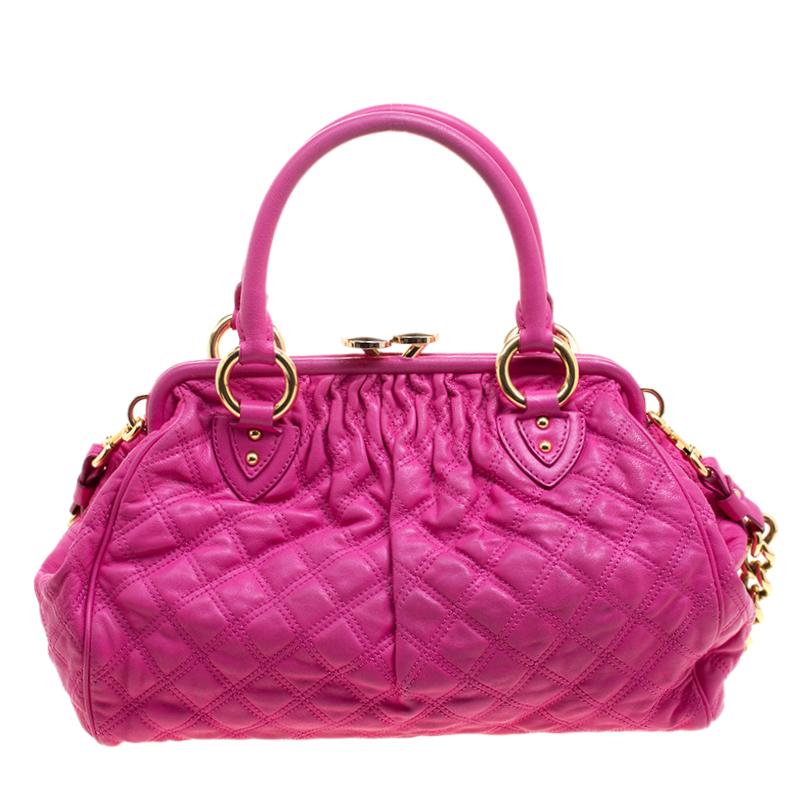Marc Jacobs Pink Quilted Leather Stam Satchel at 1stDibs