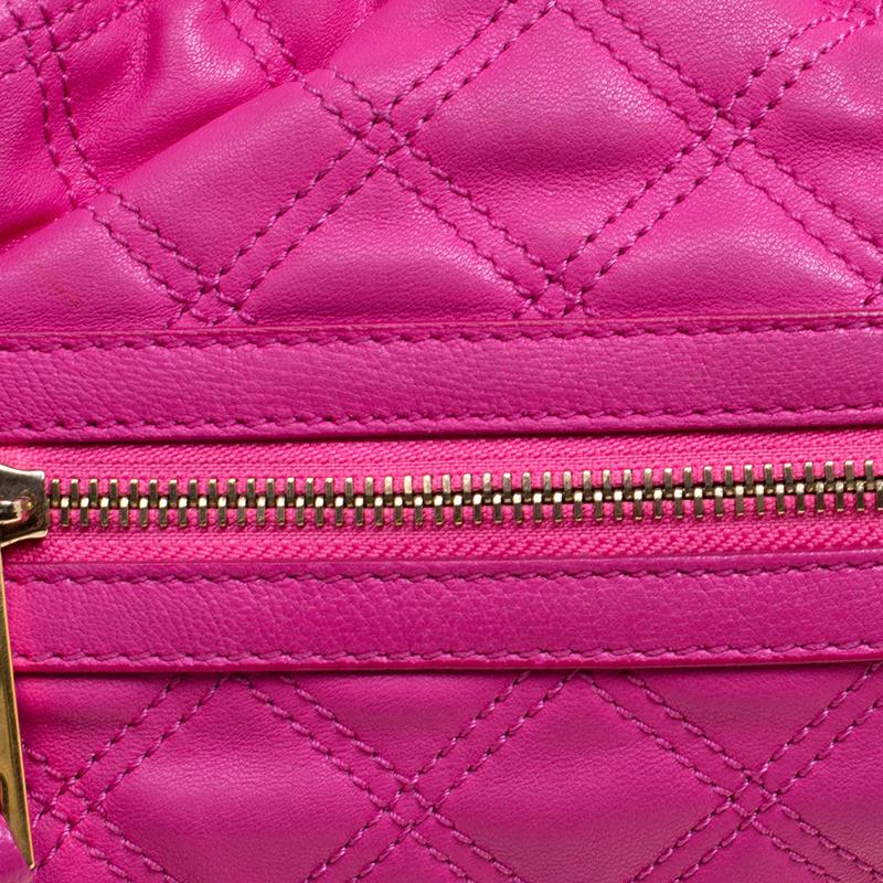 Marc Jacobs Pink Quilted Leather Stam Satchel 6