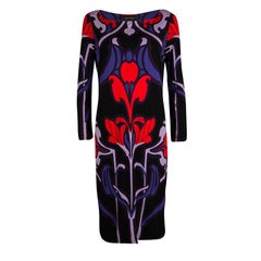 Gucci Multicolor Printed Long Sleeve Dress XL