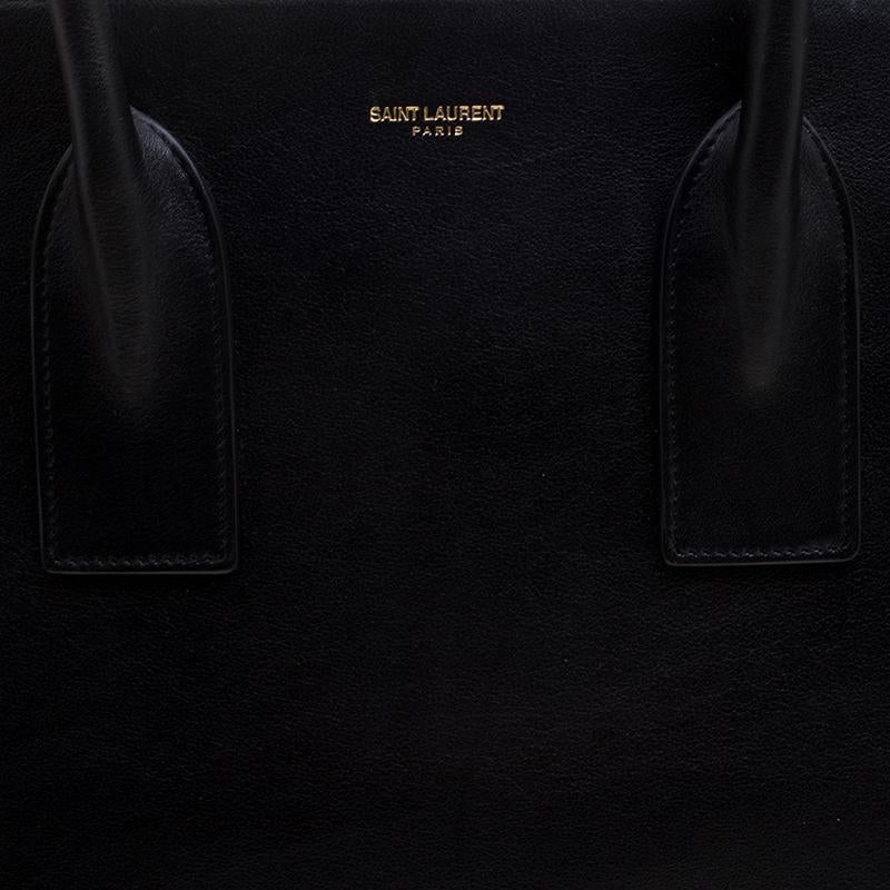 Saint Laurent Black Leather Large Classic Sac De Jour Tote 3