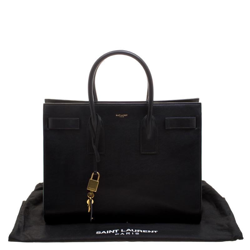 Saint Laurent Black Leather Large Classic Sac De Jour Tote 4