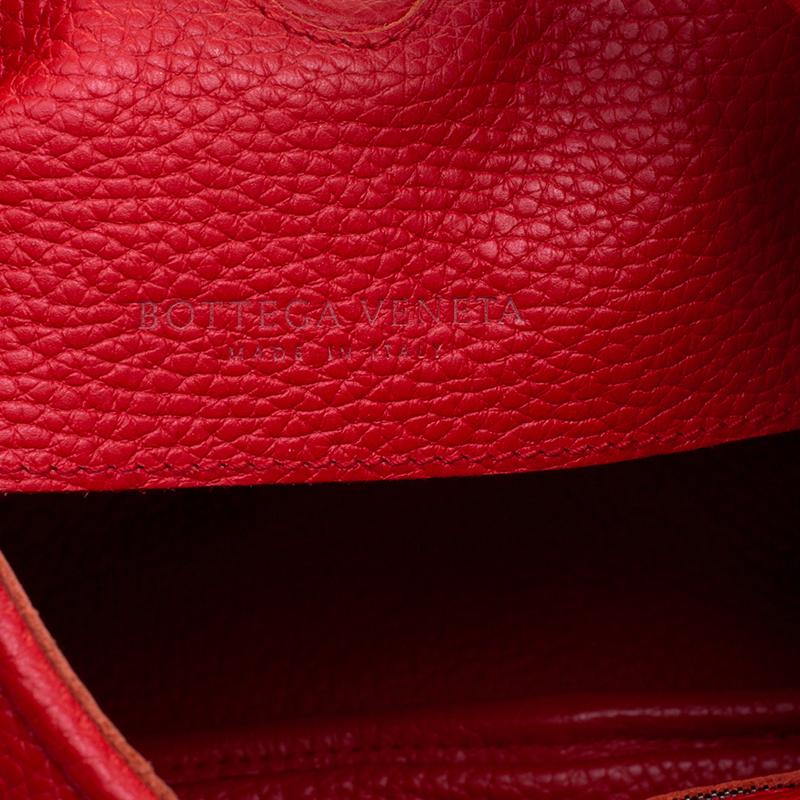 Women's Bottega Veneta Red Perforated Leather Campana Hobo