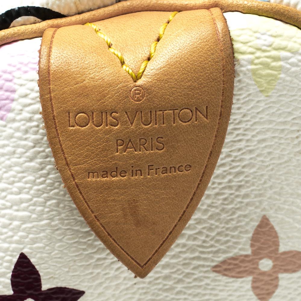 Louis Vuitton White Multicolor Monogram Canvas Speedy 30 6