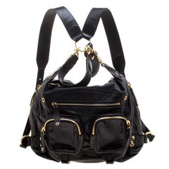 Gucci Black Leather Medium Darwin Convertible Backpack