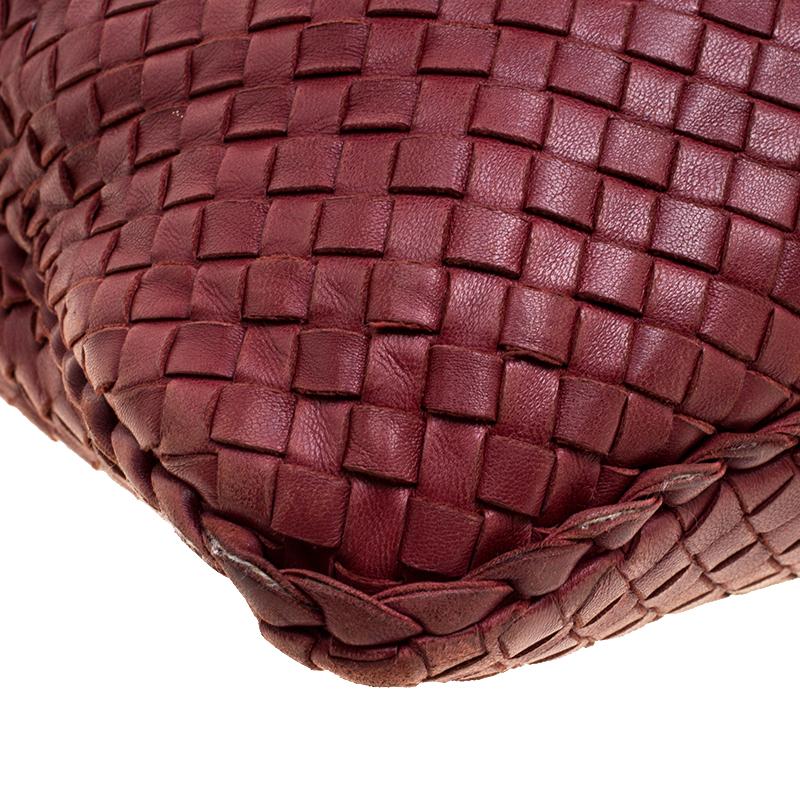Bottega Veneta Burgundy Intrecciato Leather Hobo 3