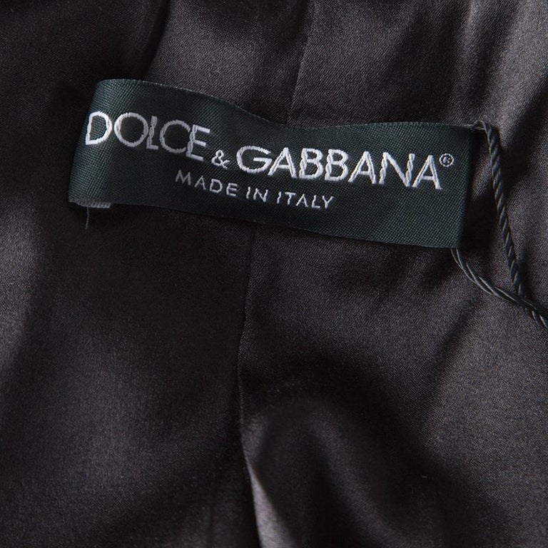 Dolce and Gabbana Black Sequin Paillette Embellished Velvet Trim Blazer ...
