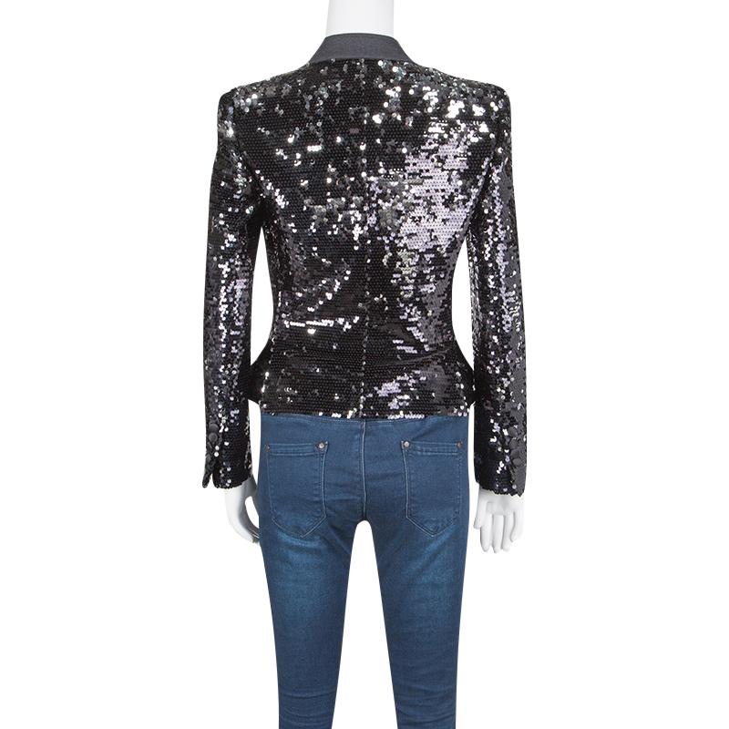 sequin trim blazer