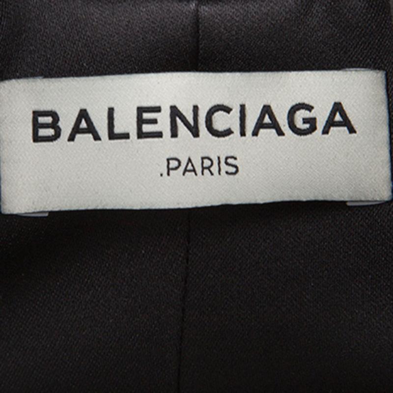 Women's Balenciaga Black Gilet Zip Front Sleeveless Long Jacket S