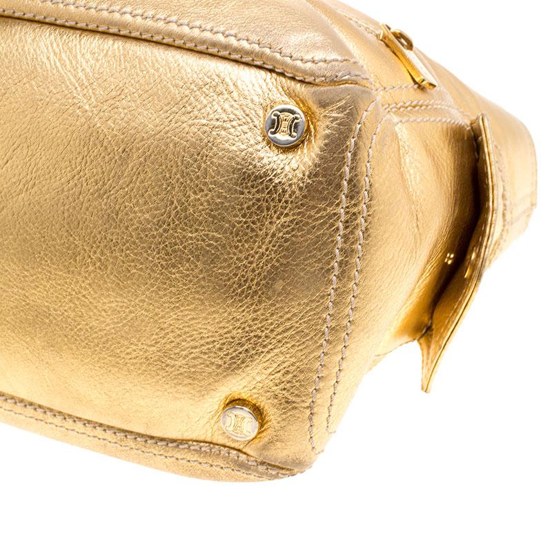 Celine Gold Leather Boogie Tote 3