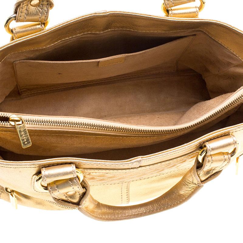 Celine Gold Leather Boogie Tote 6