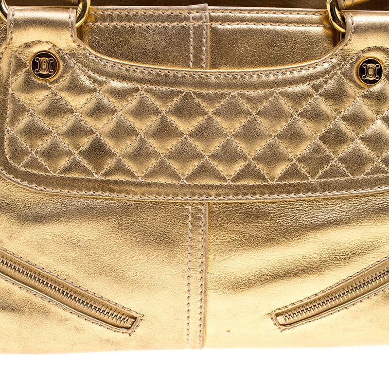 Celine Gold Leather Boogie Tote 4