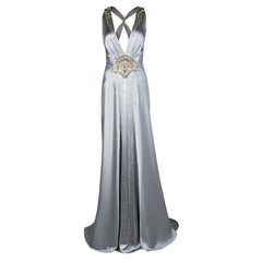 evening packham jenny halter embellished gown satin grey dresses clothing