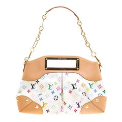 Louis Vuitton White Multicolor Monogram Canvas Judy MM Bag