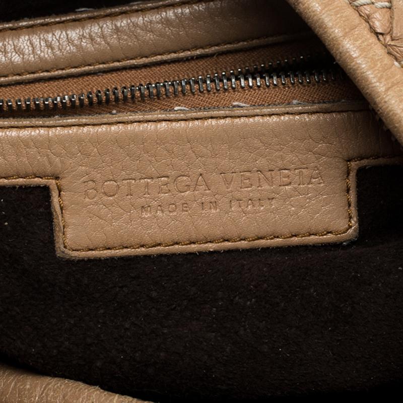 Bottega Veneta Brown Intrecciato Stitched Nappa Leather Medium Veneta Hobo 2
