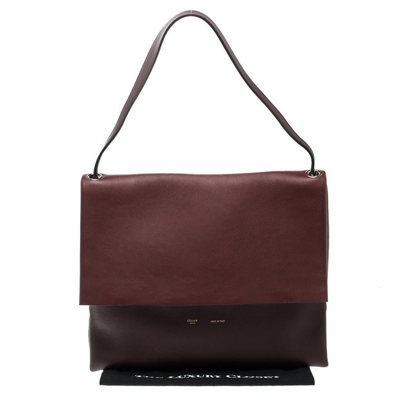 Celine Tricolor Leather and Suede All Soft Tote 2