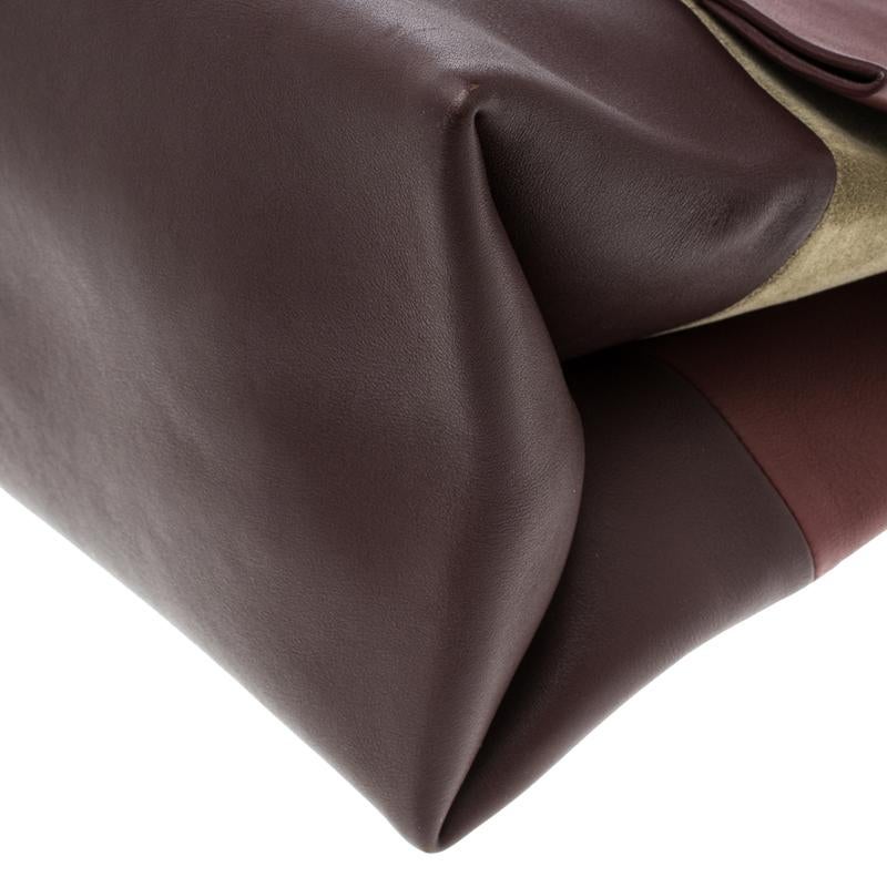 Celine Tricolor Leather and Suede All Soft Tote 5