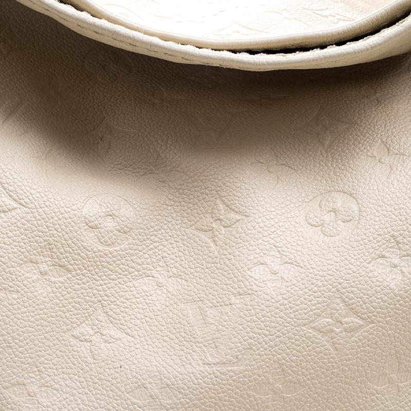 Beige Louis Vuitton Cream Monogram Empreinte Leather Artsy MM Bag