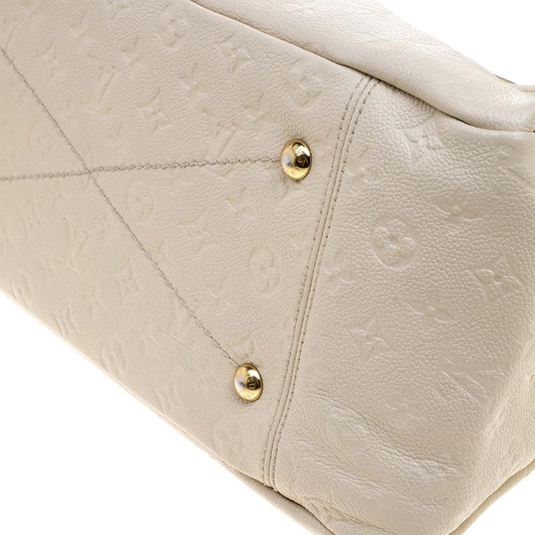 Louis Vuitton Cream Monogram Empreinte Leather Artsy MM Bag at 1stDibs   monogram empreinte bumbag, louis vuitton cream monogram bag, lv bags cream