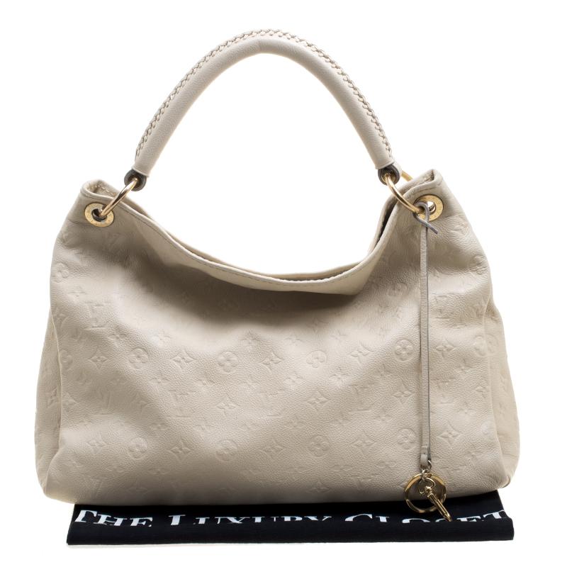 Louis Vuitton Cream Monogram Empreinte Leather Artsy MM Bag 2