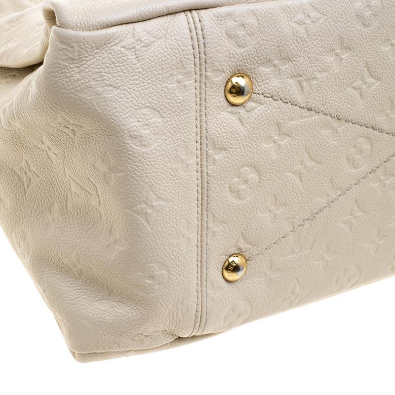 Louis Vuitton Cream Monogram Empreinte Leather Artsy MM Bag 4