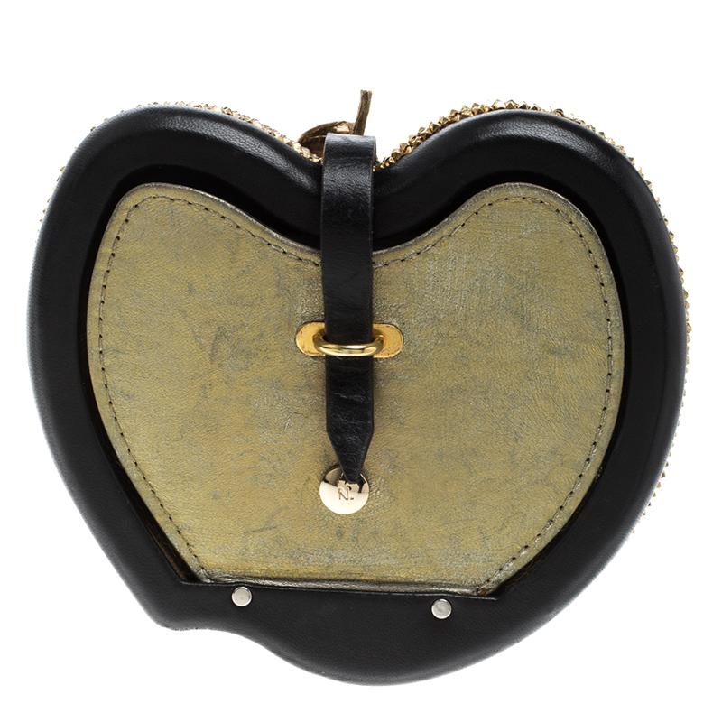 Nicolas Theil MailCoat Metal Gold Plated Apple Clutch 1