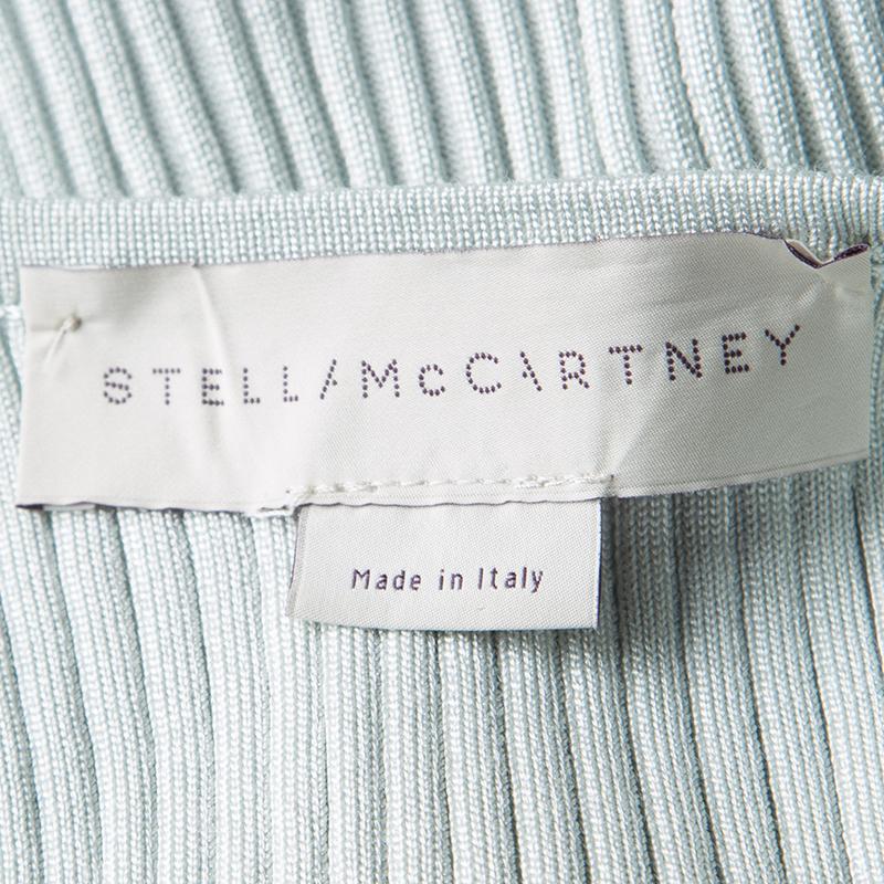 Stella McCartney Grey Ribbed Asymmetric Tank Dress M 2