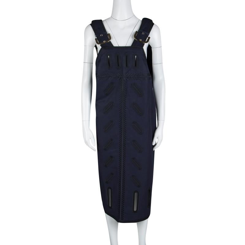 This Ashley Drill dress is from Stella McCartney's Spring/Summer 2015 Ready-To-Wear Collection and fair to say, it is super-stylish! It is perfect for the season as it comes in a subtle design with large buckle shoulder straps, cutouts detailing and