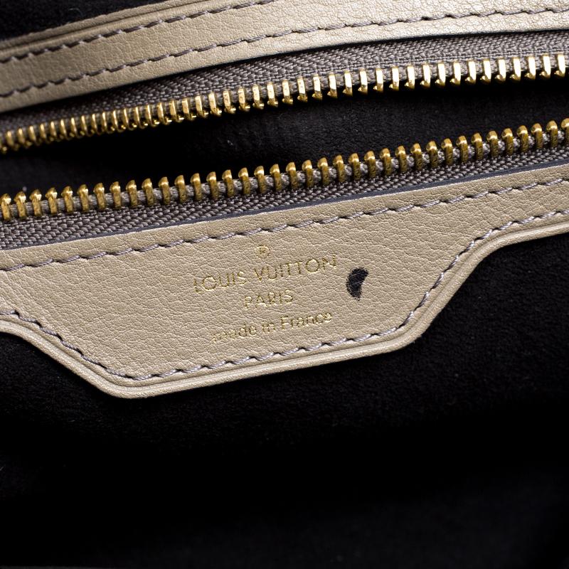 Women's Louis Vuitton Taupe Monogram Mahina Leather Cirrus PM Bag