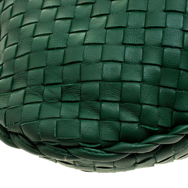 Bottega Veneta Green Intrecciato Leather Hobo 1