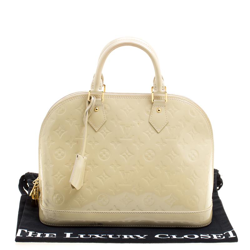 Louis Vuitton Perle Monogram Vernis Alma PM Bag 5