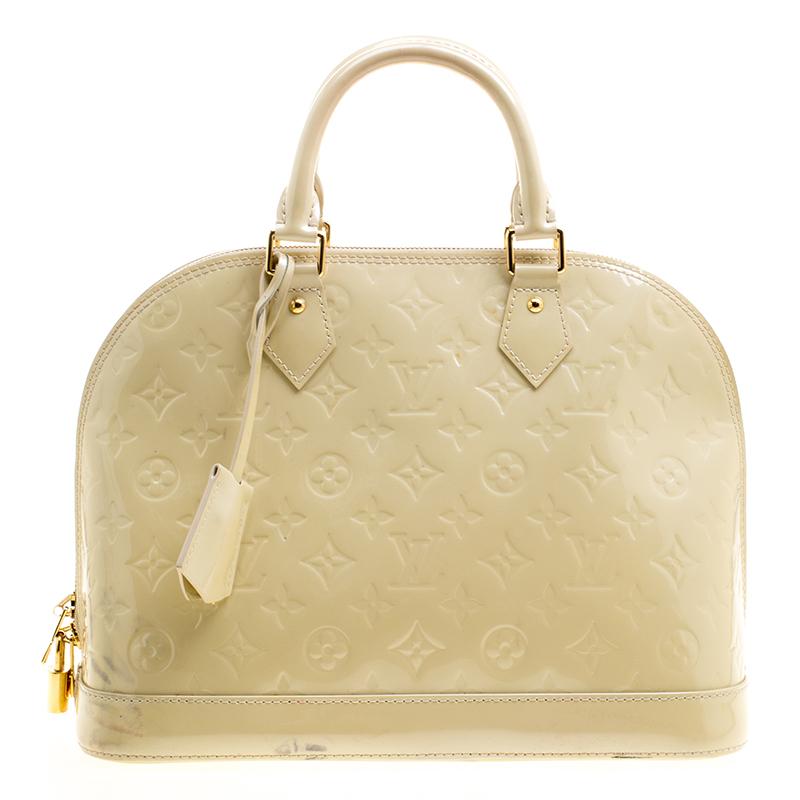 Louis Vuitton Perle Monogram Vernis Alma PM Bag