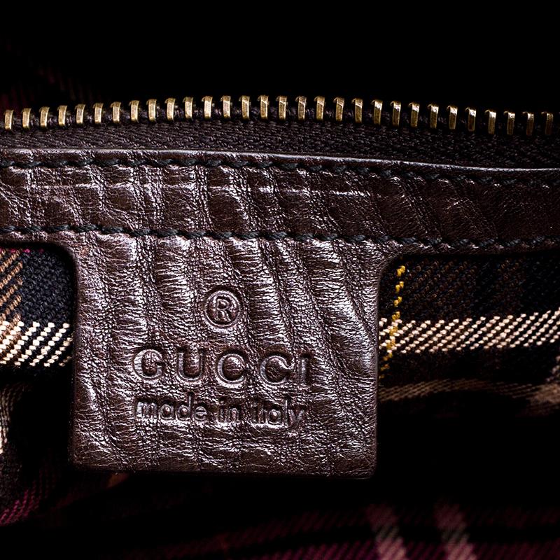 Gucci Beige/Ebony GG Crystal Canvas Large Babouska Heart Tote 3
