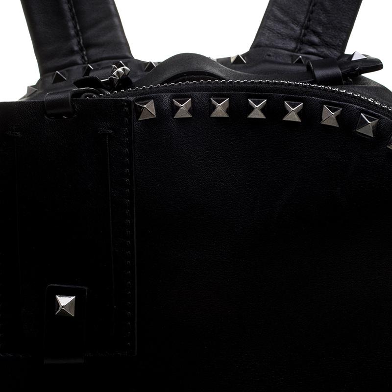 Women's Valentino Black Leather Rockstud Backpack