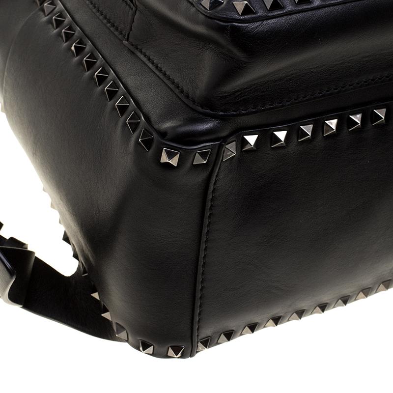 Valentino Black Leather Rockstud Backpack 4