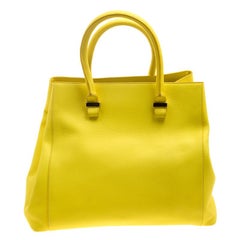 Victoria Beckham Yellow Leather Quincy Tote